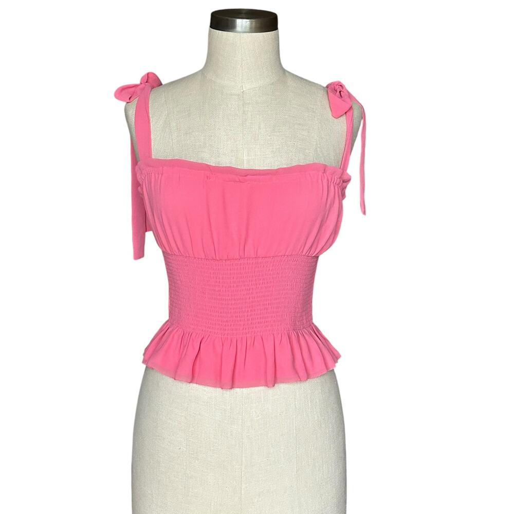 WILFRED Ballad Camisole Bubblegum Pink Smocked Tank Top Women's Size Small NWT
